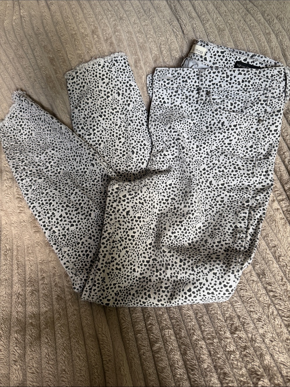 Ella Moss Black & White High-Rise Skinny Ankle Pants